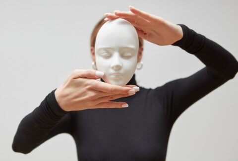 white mask