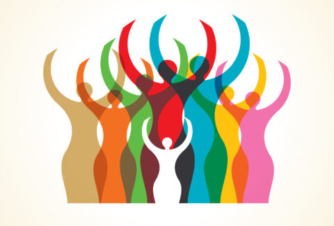 Concept of woman unity.