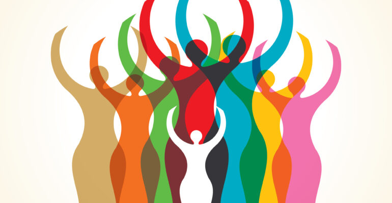 Concept of woman unity.