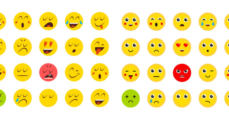 Set of Emoticons or Emoji for Devices. Vector Illustration.