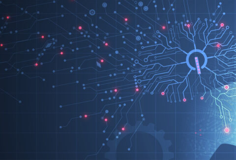 Conceptual technology illustration of artificial intelligence