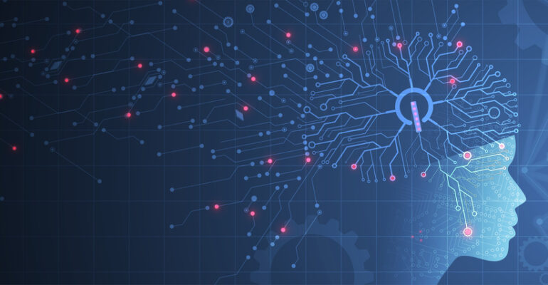 Conceptual technology illustration of artificial intelligence