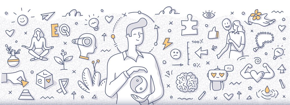 Emotional Intelligence Doodle Concept