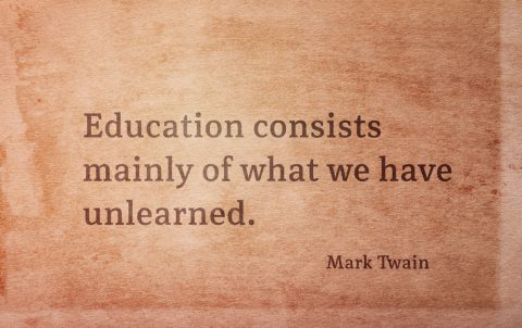 consists of unlearned Twain
